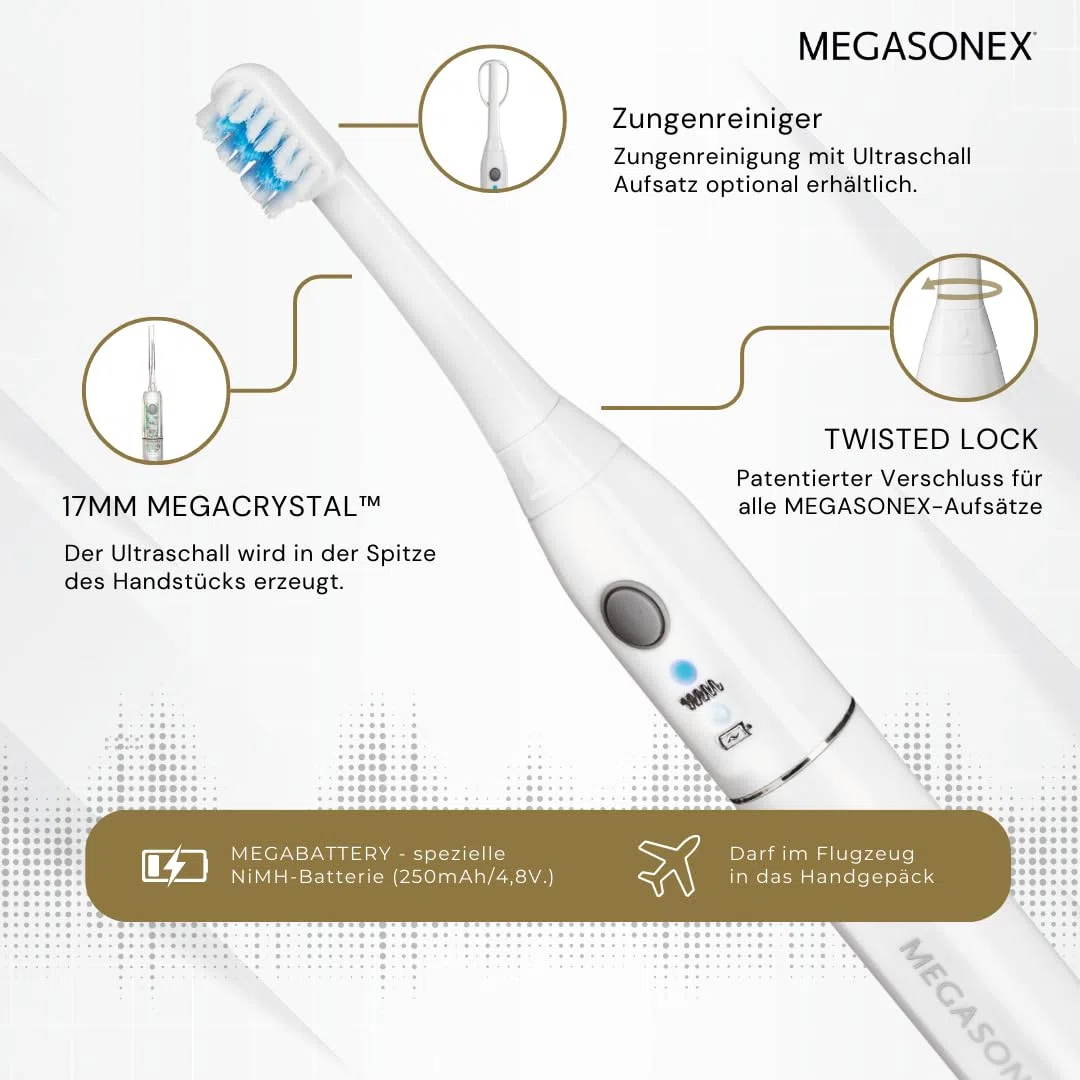 Ultrasonex Megasonex M8 - Spazzolino da denti bianco