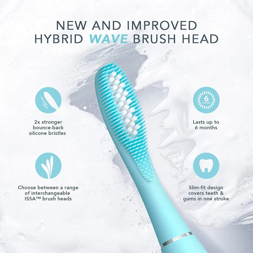 FOREO ISSA 3: Spazzolino elettrico sonico 4 in 1 per denti, gengive, guance e lingua. Sbiancante denti, pulizia efficace. Spazzolino da viaggio impermeabile. Garanzia 2 anni.
