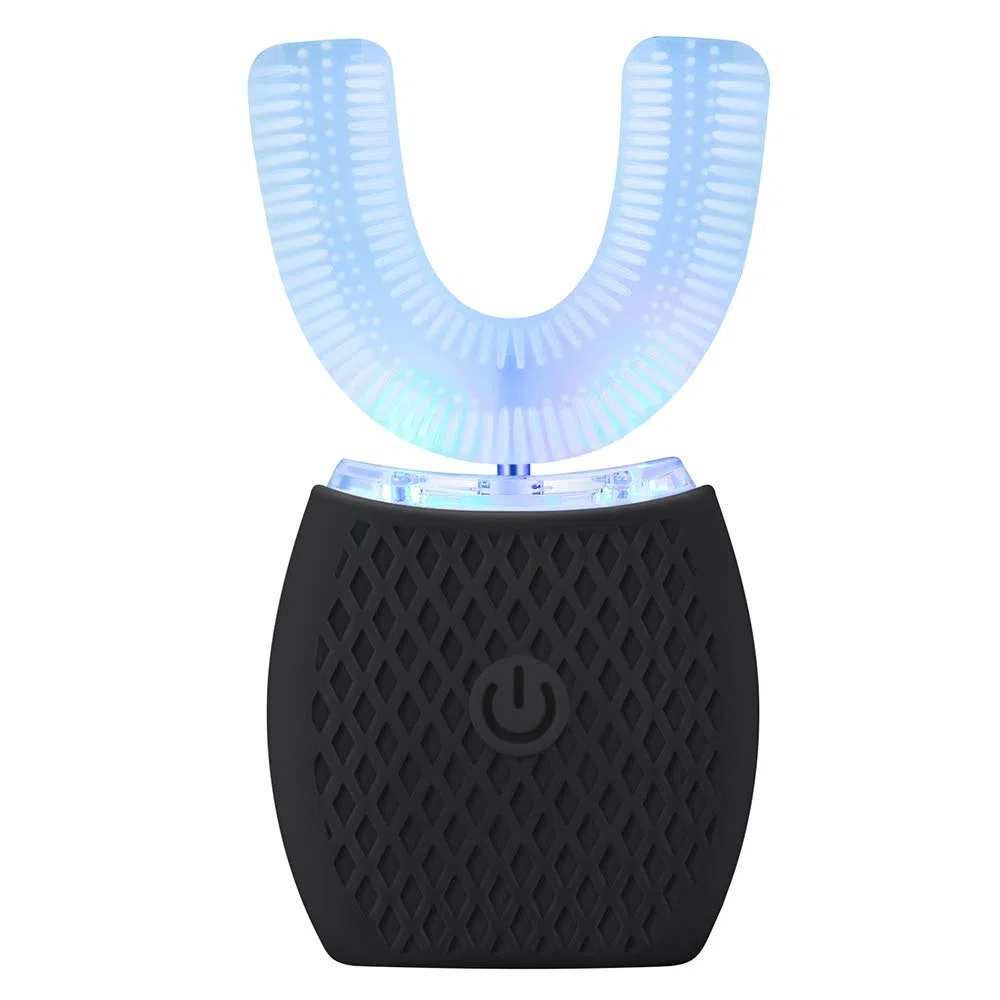 Spazzolino ad Ultrasuoni, Elettrico con Timer e Ricarica Wireless, Nero, 1